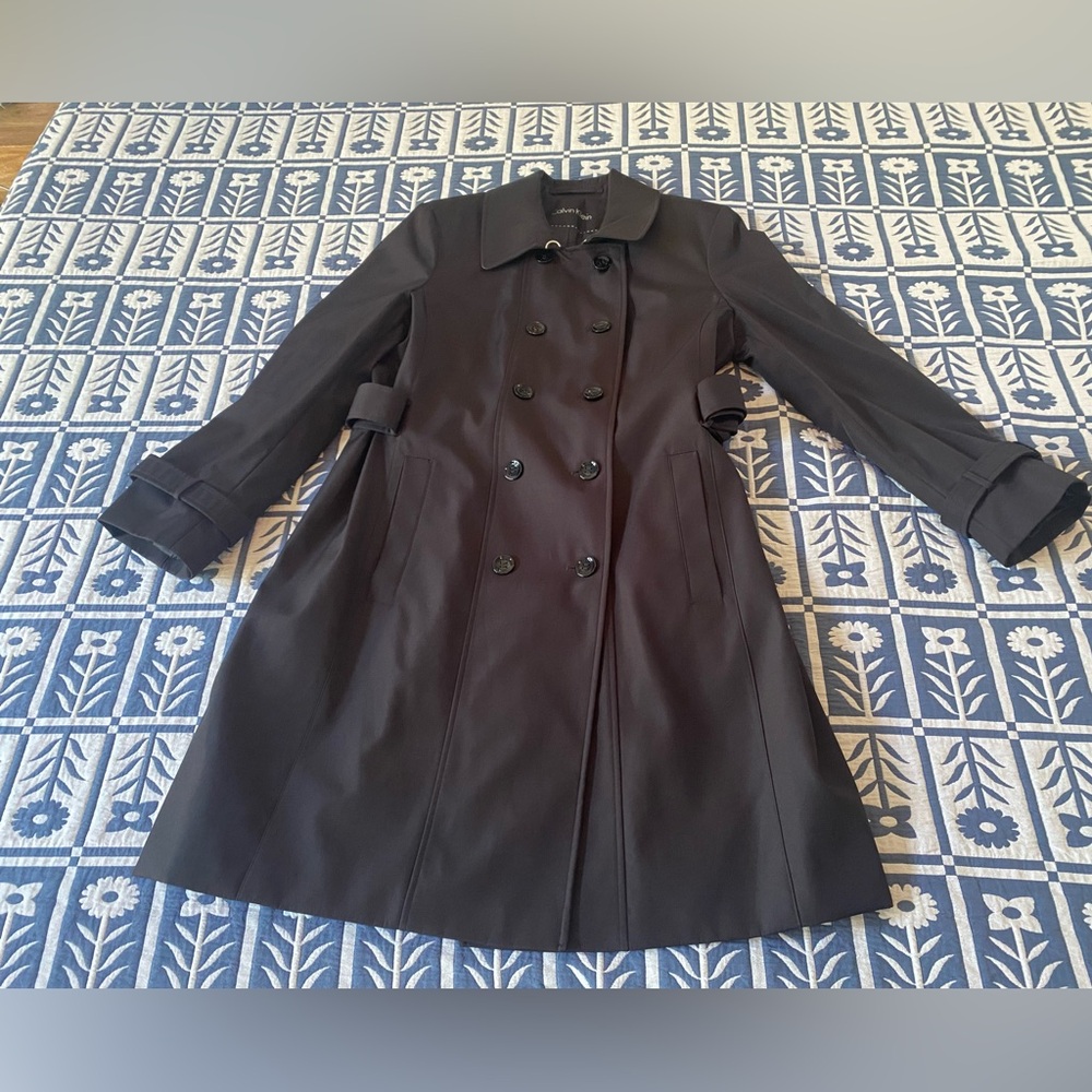 Calvin Klein Black Water Resistant Women's Coat, Size Large